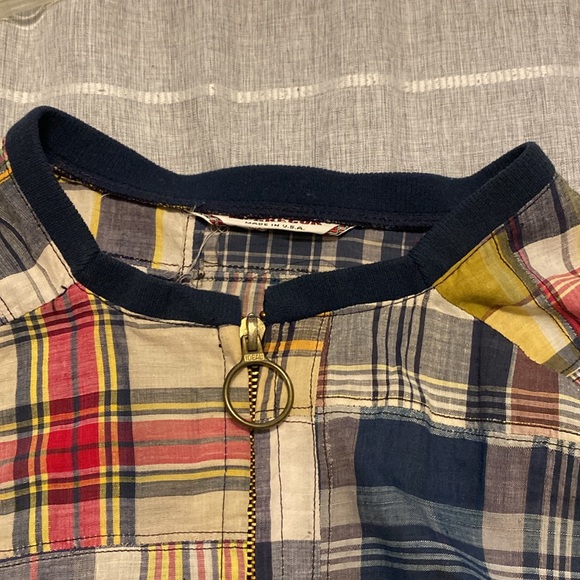 Vintage McGregor Madras Plaid Patchwork Full Zip Lightweight Jacket - Picture 9 of 12